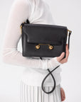 MARNI - Leather Trunkaroo Medium Shoulder Bag, Black