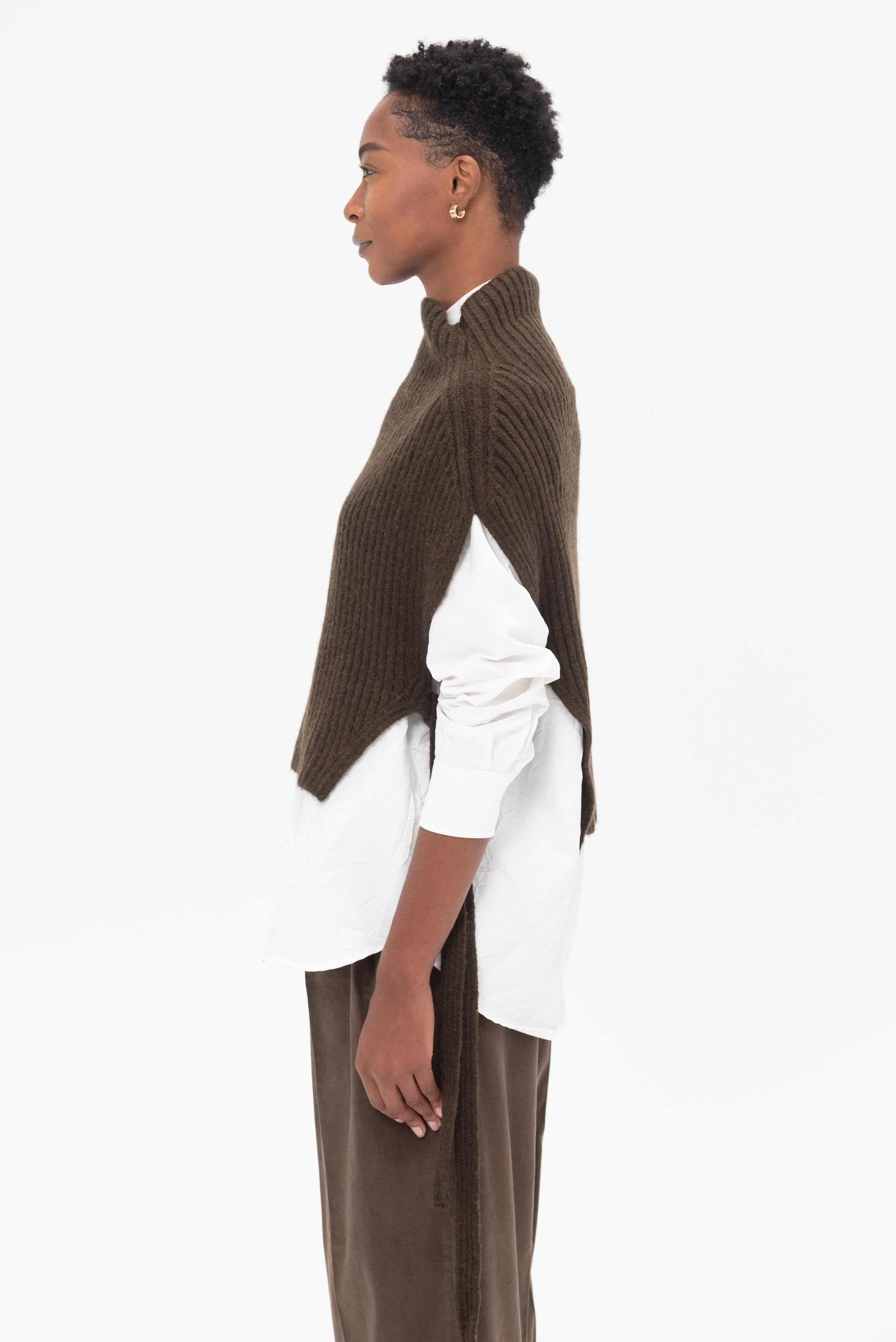 MIJEONG PARK - Neck Warmer, Olive Brown