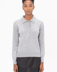 MIJEONG PARK - Cashmere Polo Sweater, Gray