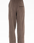 MIJEONG PARK - Thin Corduroy Wide Leg Pants, Light Brown