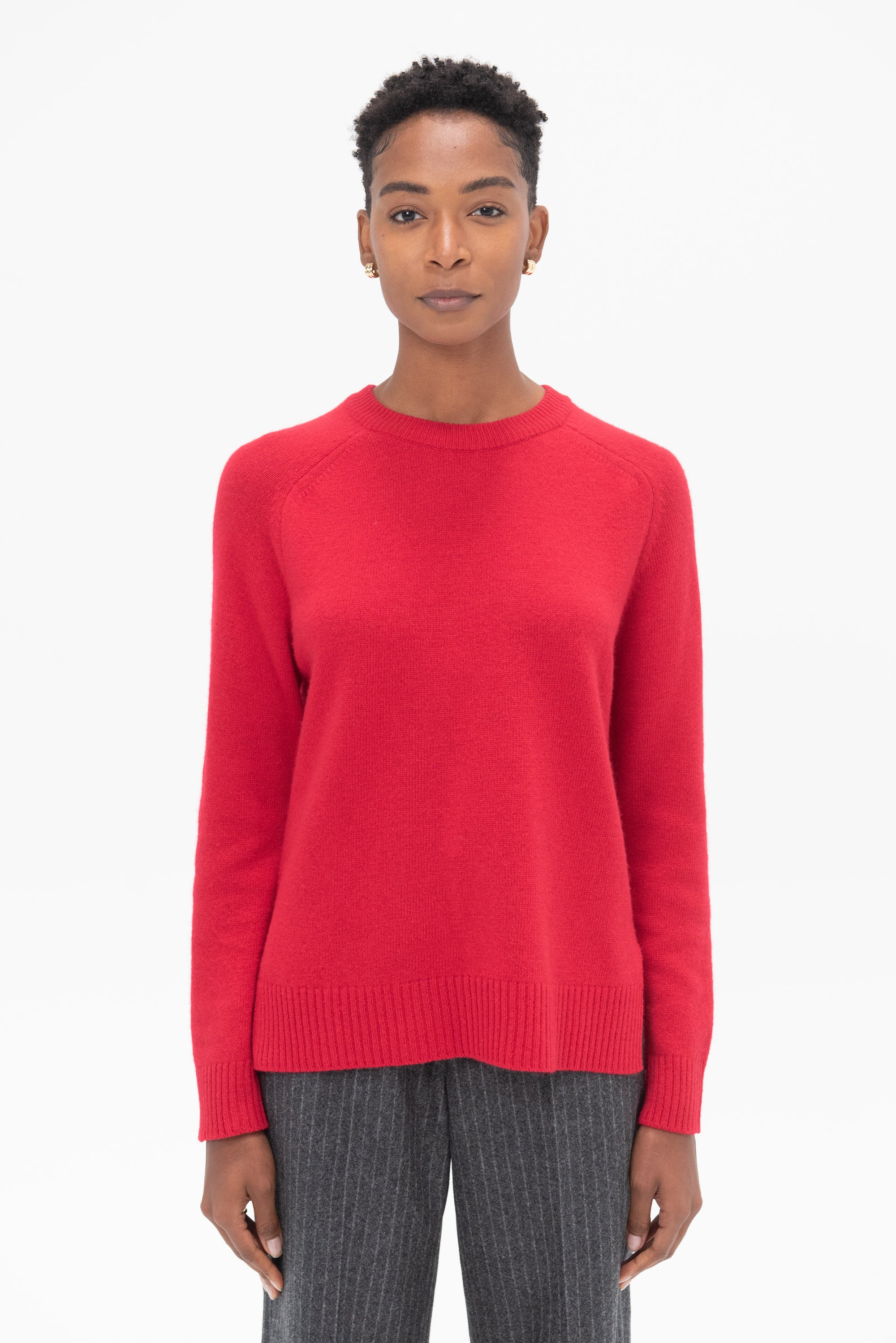 MIJEONG PARK - Cashmere Blend Crewneck Knit, Red