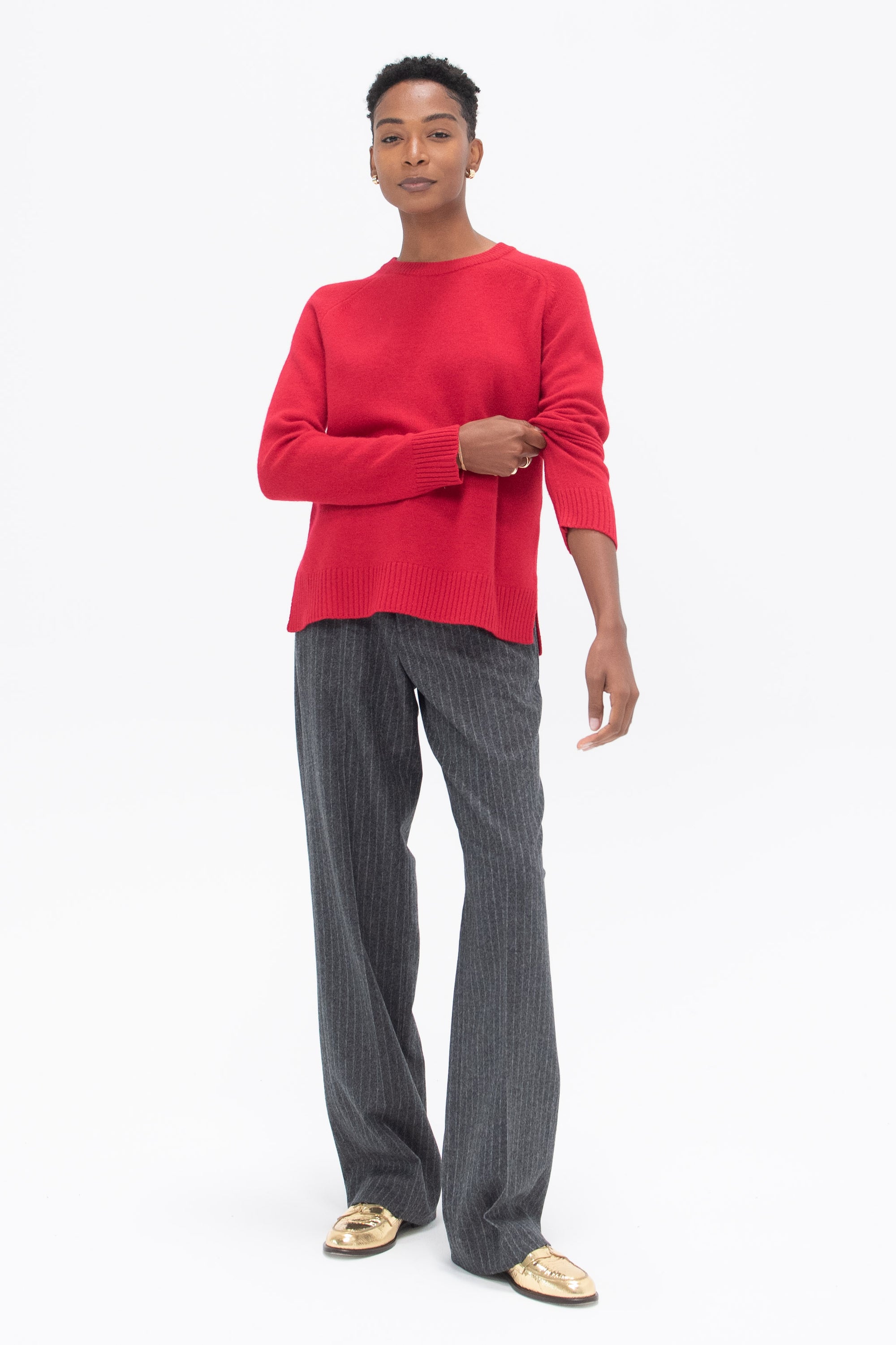 MIJEONG PARK - Cashmere Blend Crewneck Knit, Red