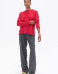 MIJEONG PARK - Cashmere Blend Crewneck Knit, Red