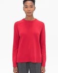 MIJEONG PARK - Cashmere Blend Crewneck Knit, Red