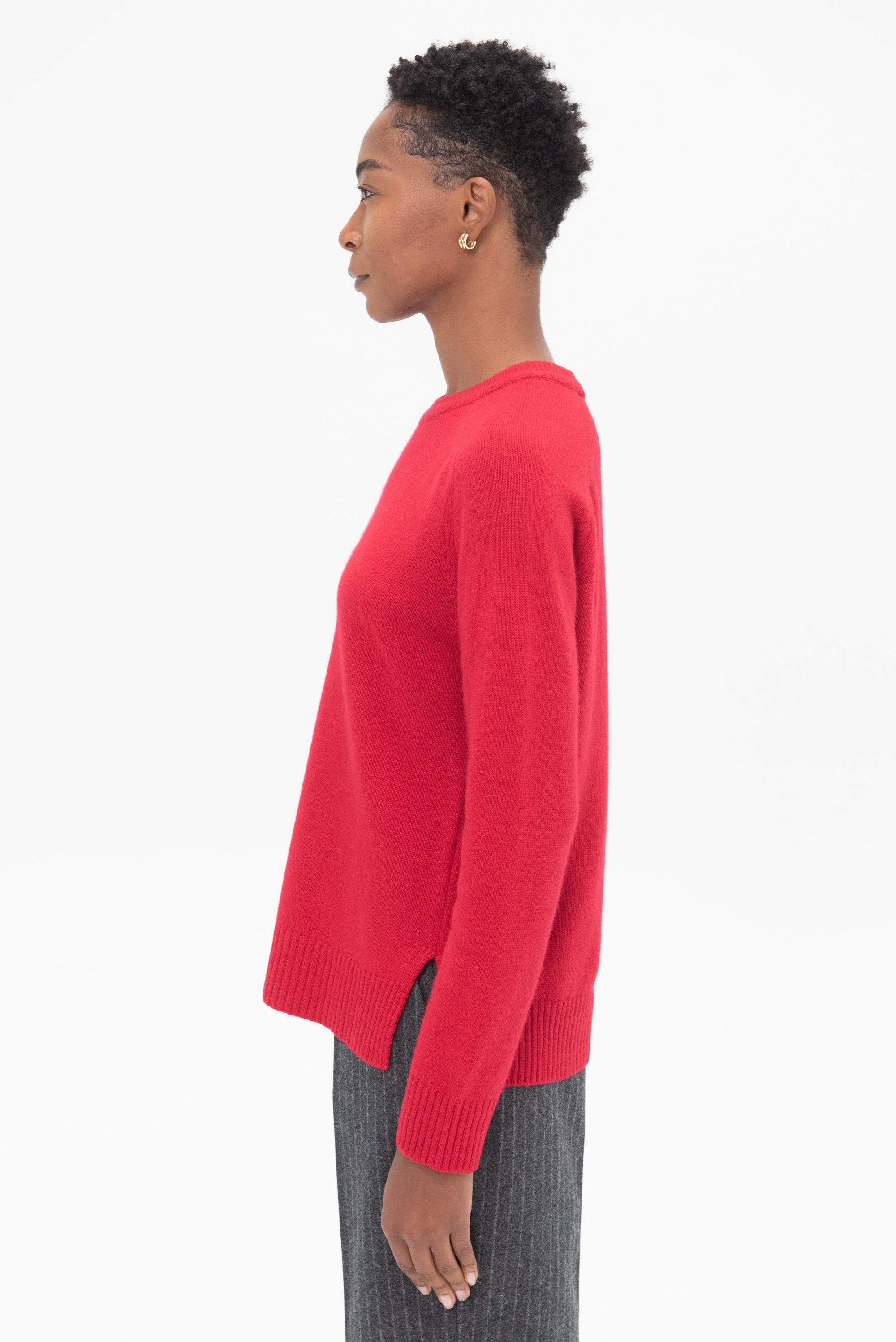 MIJEONG PARK - Cashmere Blend Crewneck Knit, Red