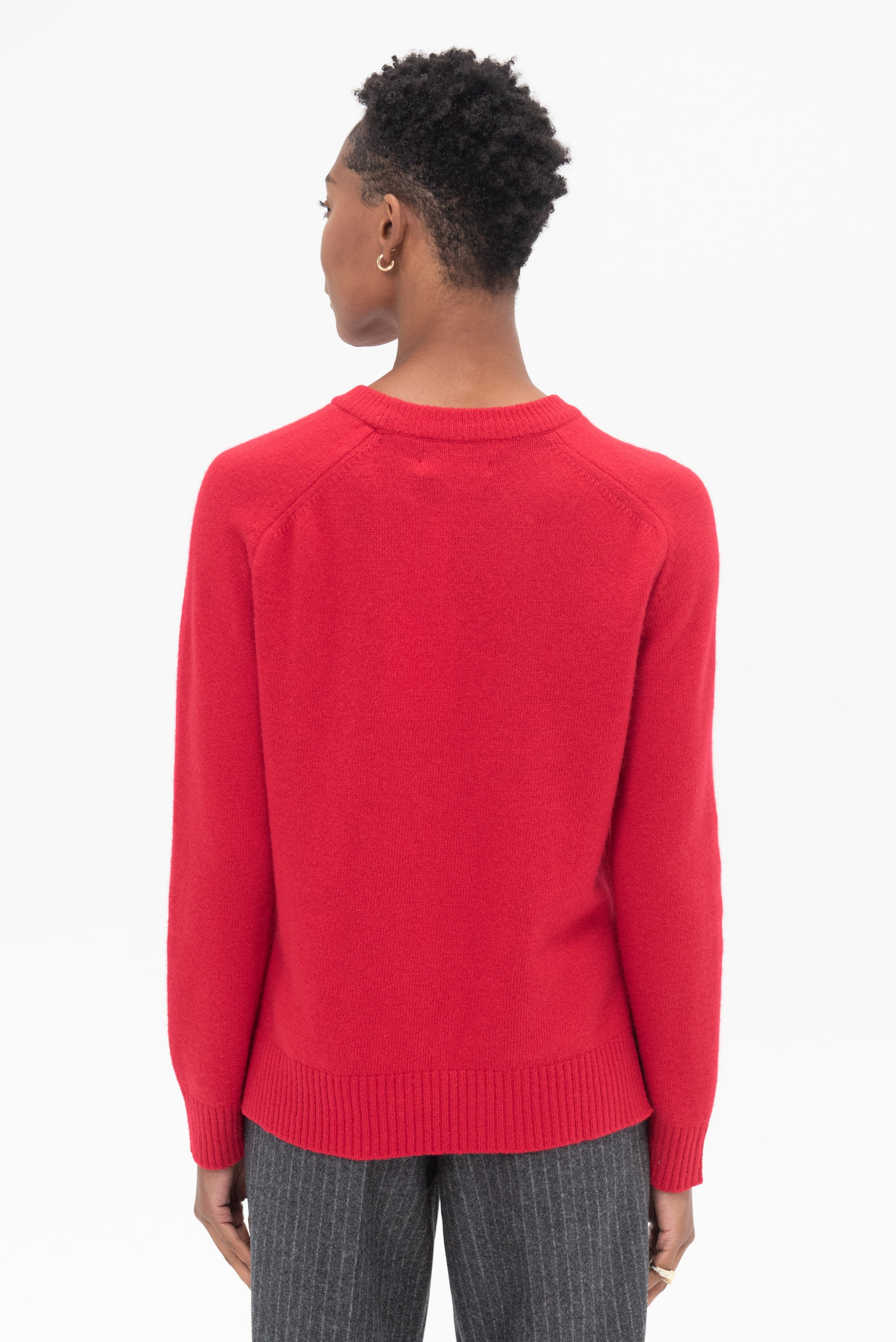 MIJEONG PARK - Cashmere Blend Crewneck Knit, Red