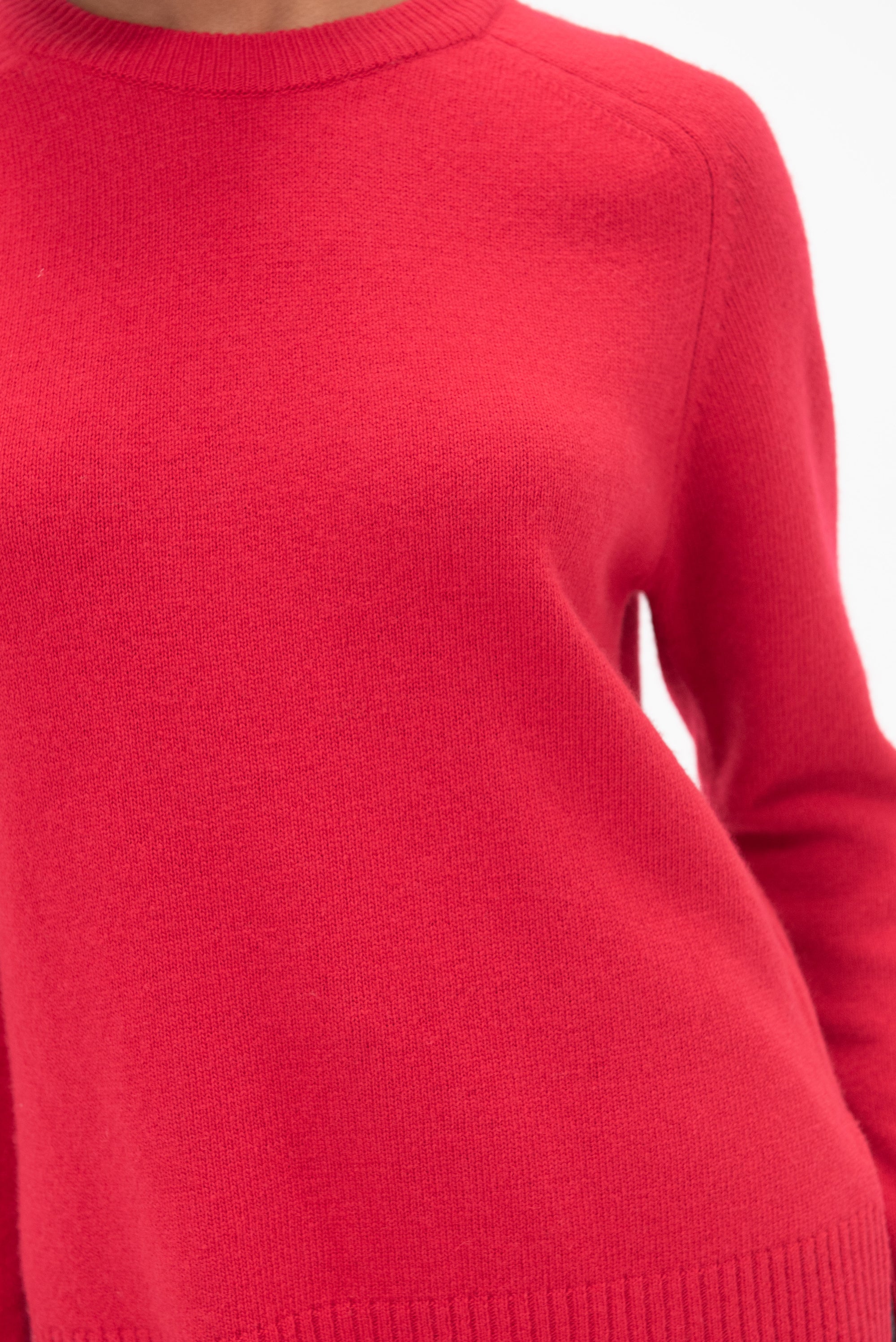 MIJEONG PARK - Cashmere Blend Crewneck Knit, Red