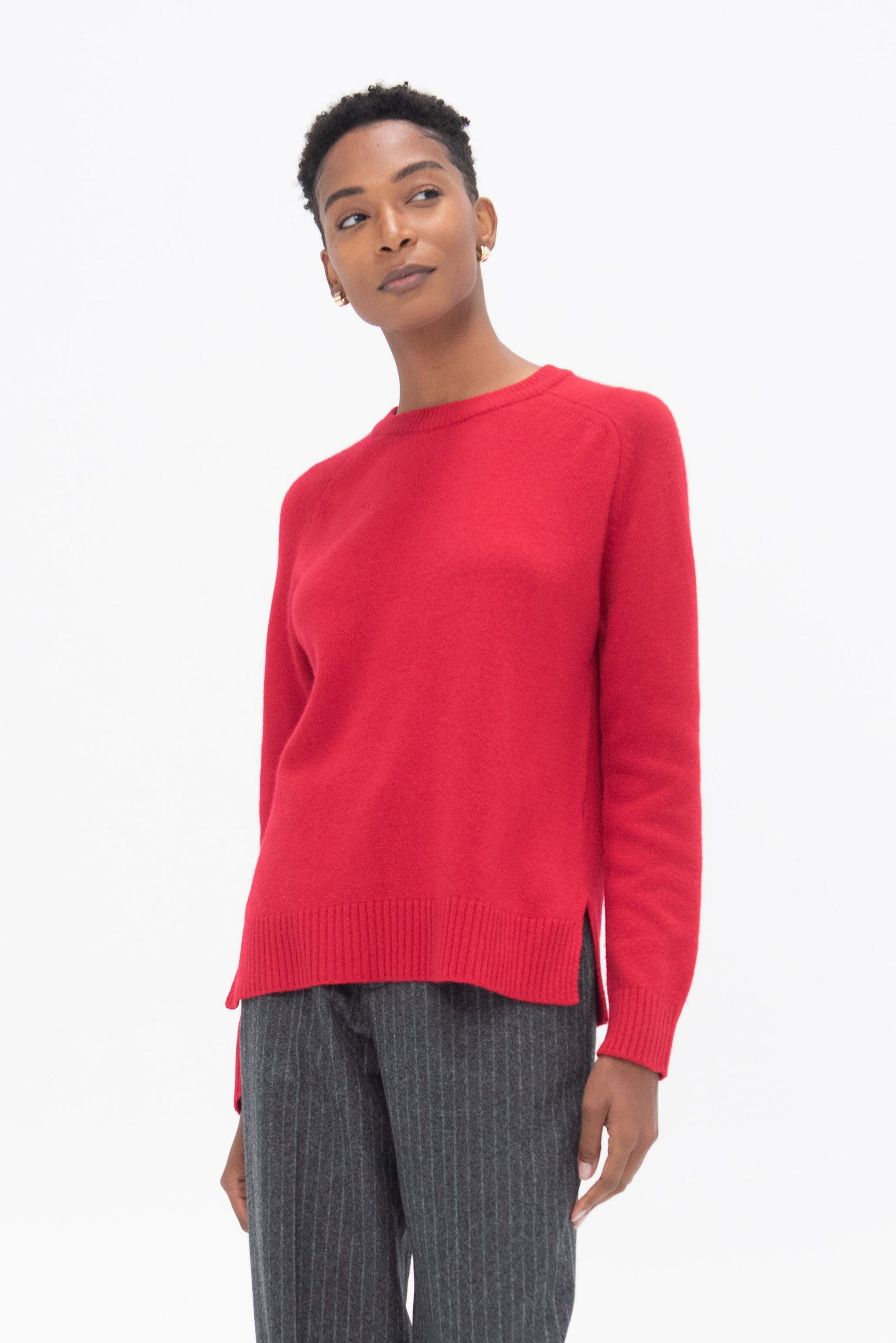 MIJEONG PARK - Cashmere Blend Crewneck Knit, Red