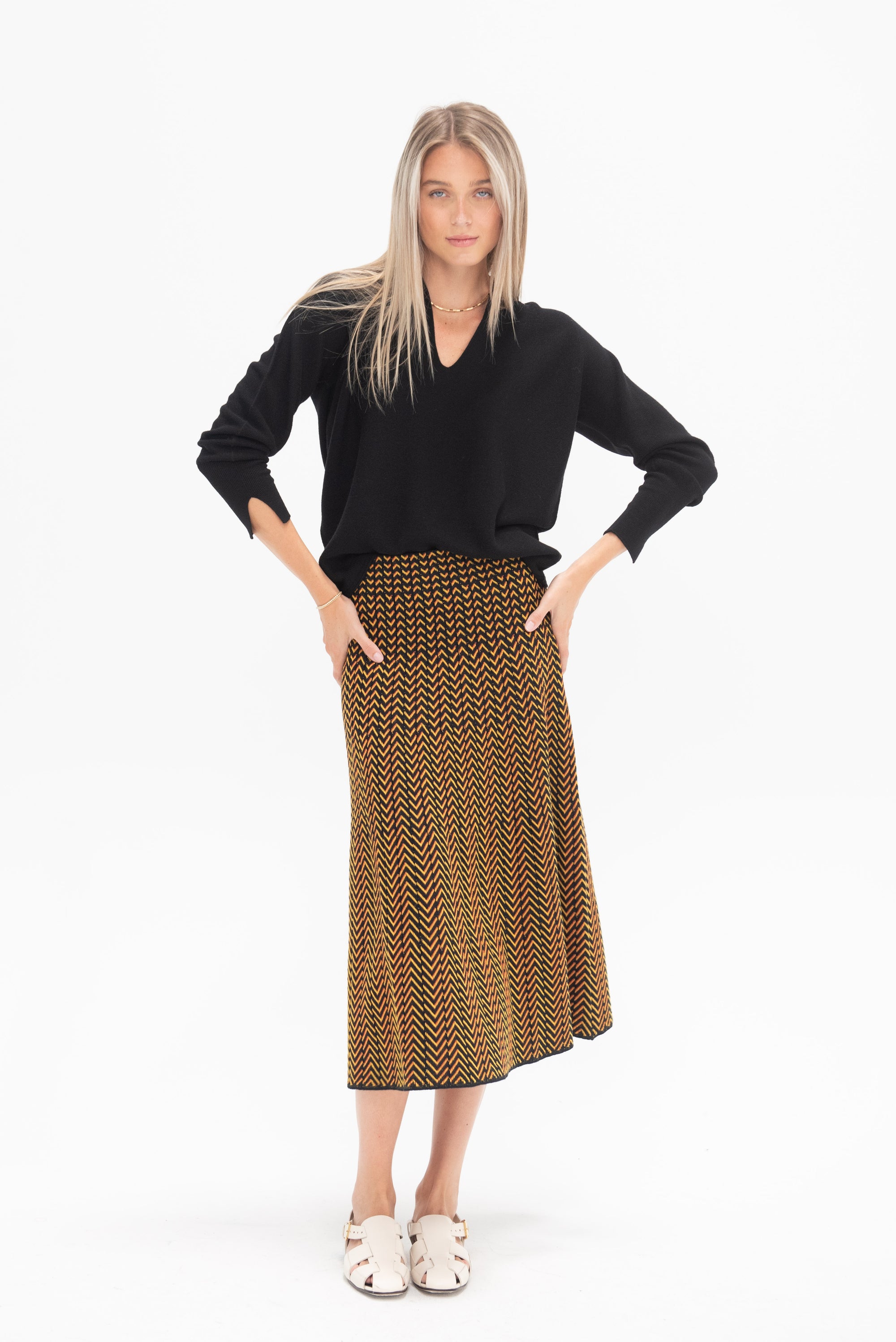 MOLLI - Buckingham3 Reversible Skirt, Midnight Fire