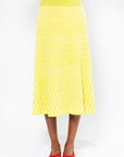 Tuscany - Long Plain Zellige Mesh Skirt, Limoncello