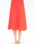 MOLLI - Biscotte Eyelet-Embroidery Knit Skirt, Poppy