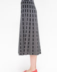 Capucine - Mini Flowers Jacquard Skirt, Deep Black