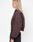 Aviator Bomber Jacket, Burgundy