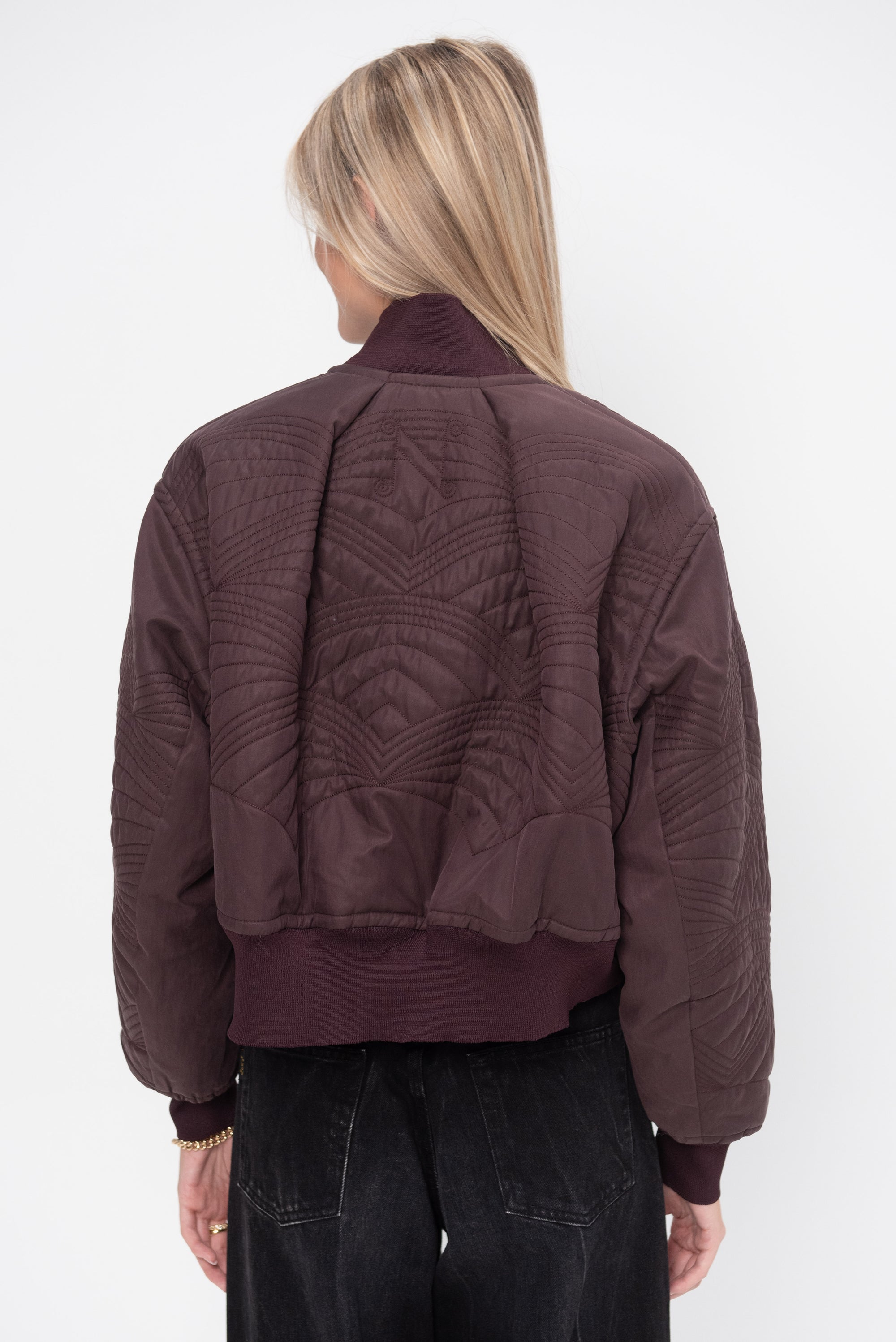 Aviator Bomber Jacket, Burgundy