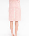 Crayon Skirt, Vichy Rose