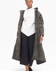 NOMIA DESIGN - Extra Long Fishtail Parka, Peat Nylon