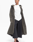 NOMIA DESIGN - Extra Long Fishtail Parka, Peat Nylon