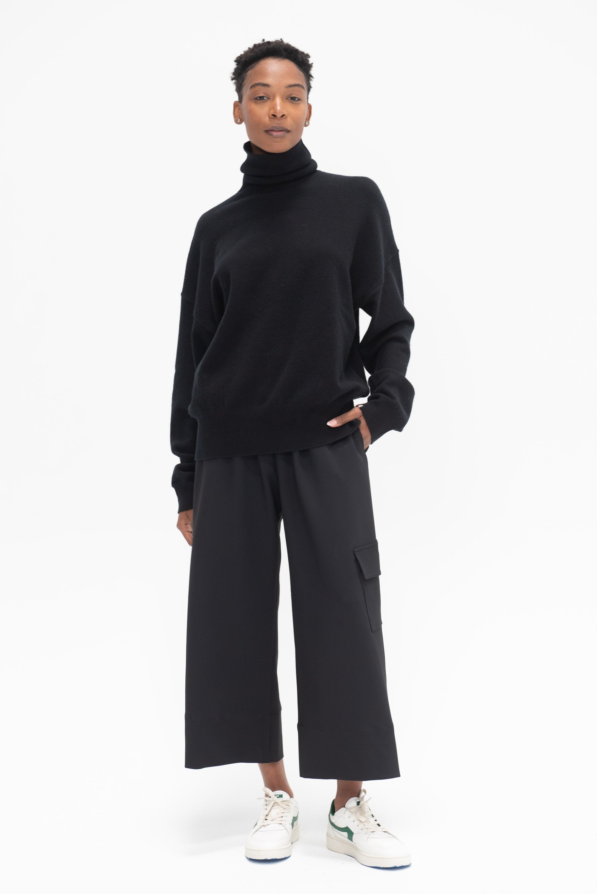 NOMIA DESIGN - Gathered Culottes, Black