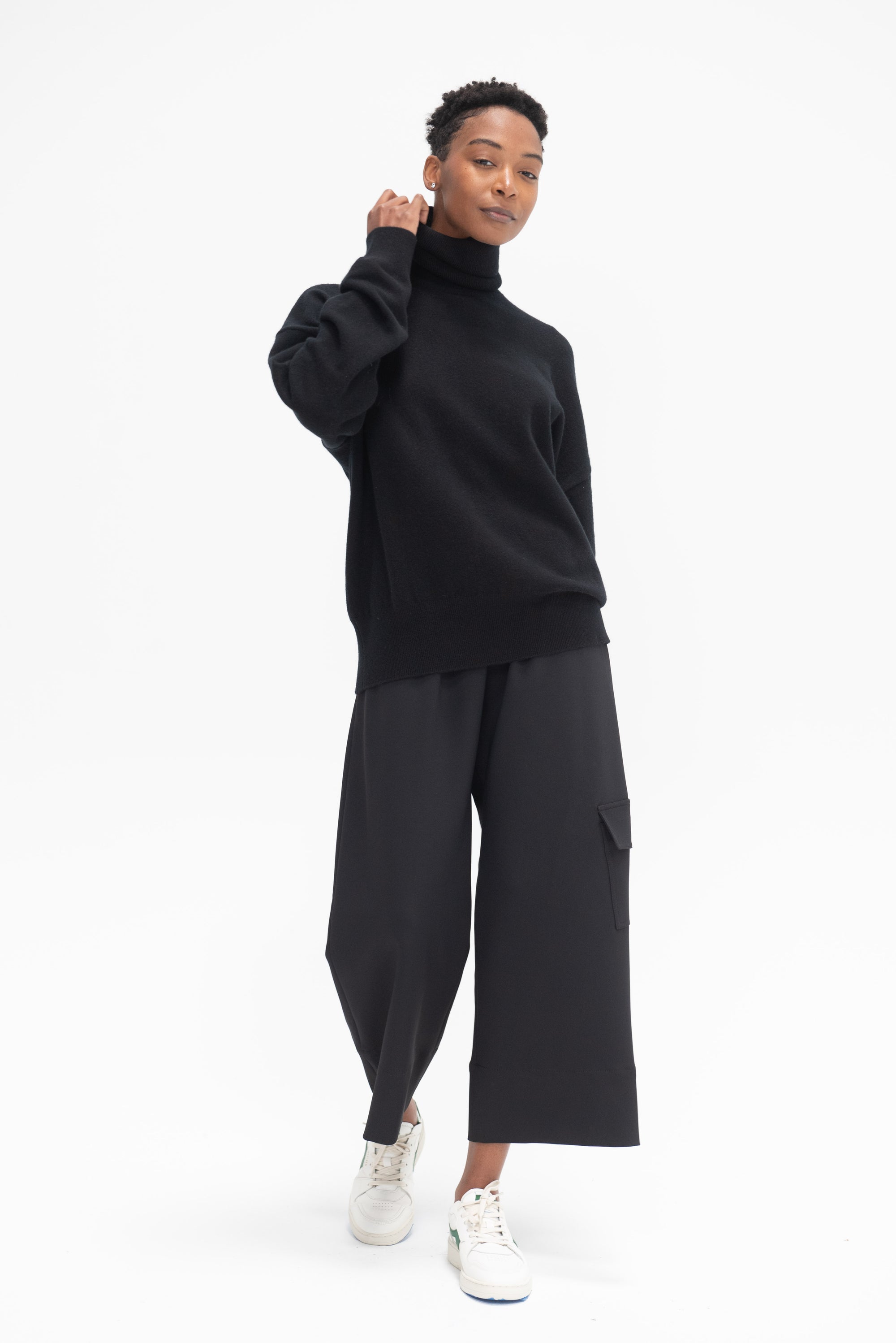 NOMIA DESIGN - Gathered Culottes, Black