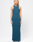 Racerback Maxi Dress, Petrol