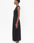 NOMIA DESIGN - Seamed Flared Maxi Dress,	Black