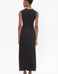 NOMIA DESIGN - Seamed Flared Maxi Dress,	Black