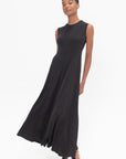 NOMIA DESIGN - Seamed Flared Maxi Dress,	Black