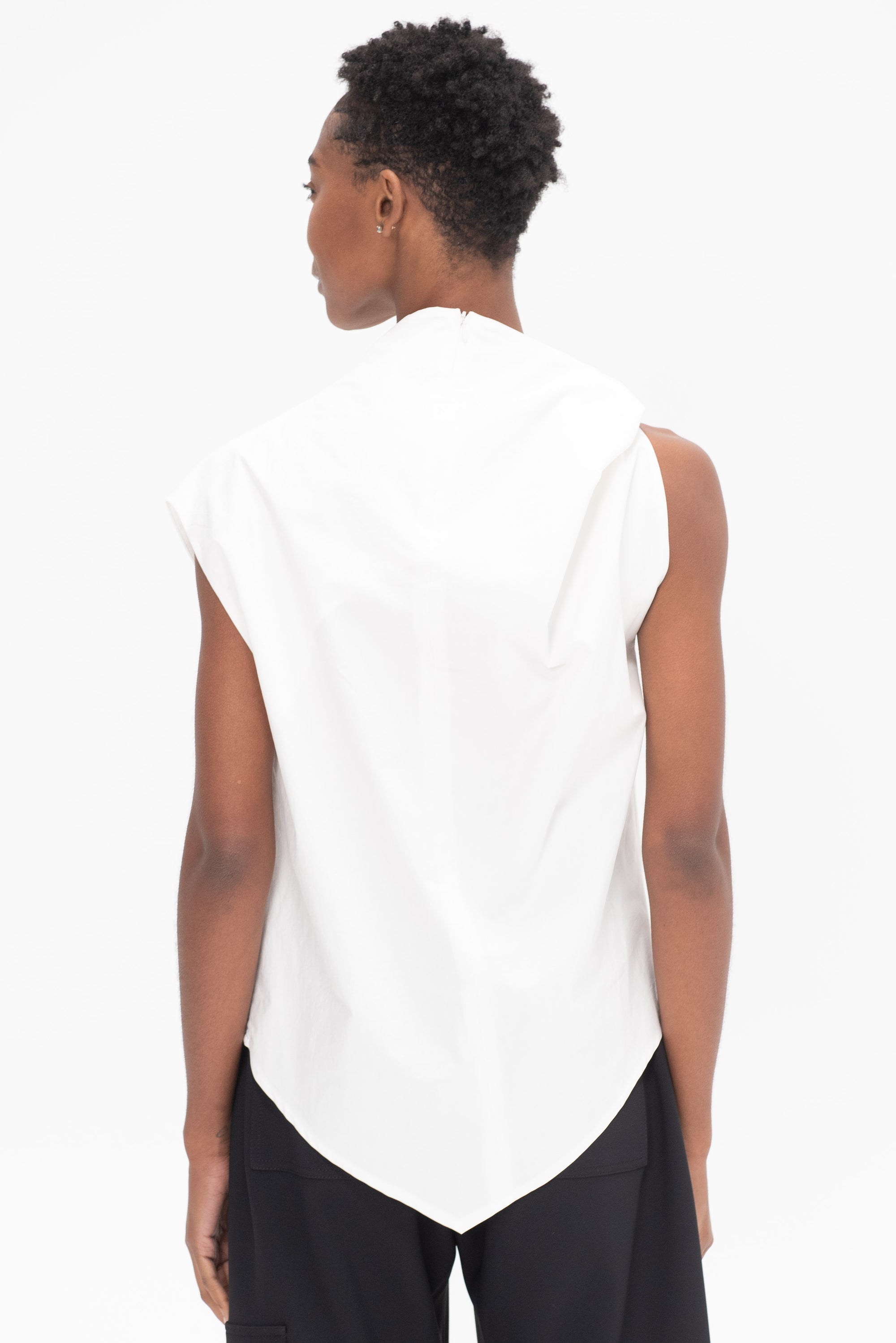 NOMIA DESIGN - Twist Shoulder Top, Chalk