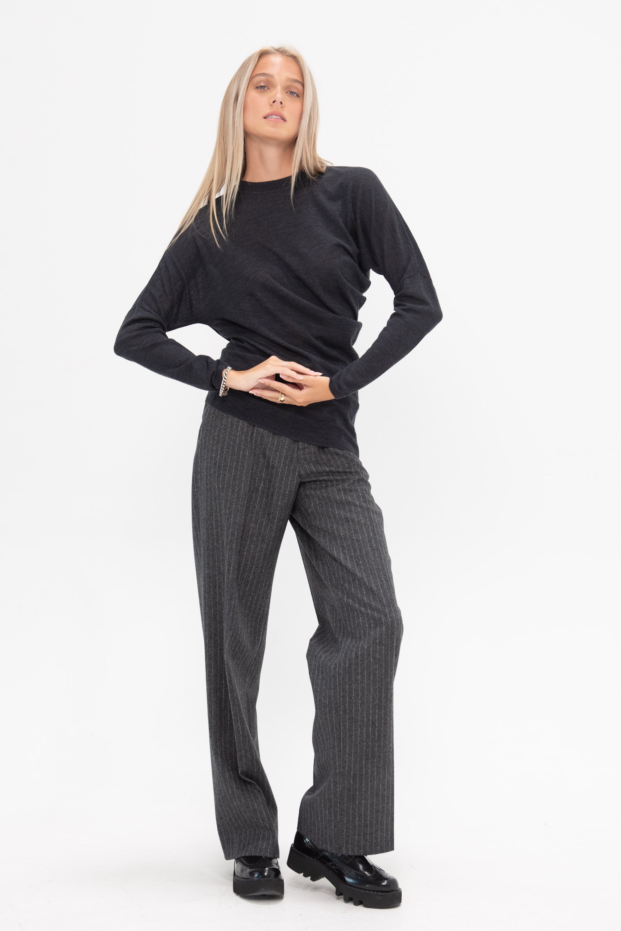 ODEEH - Merino Extrafine Pullover, Charcoal