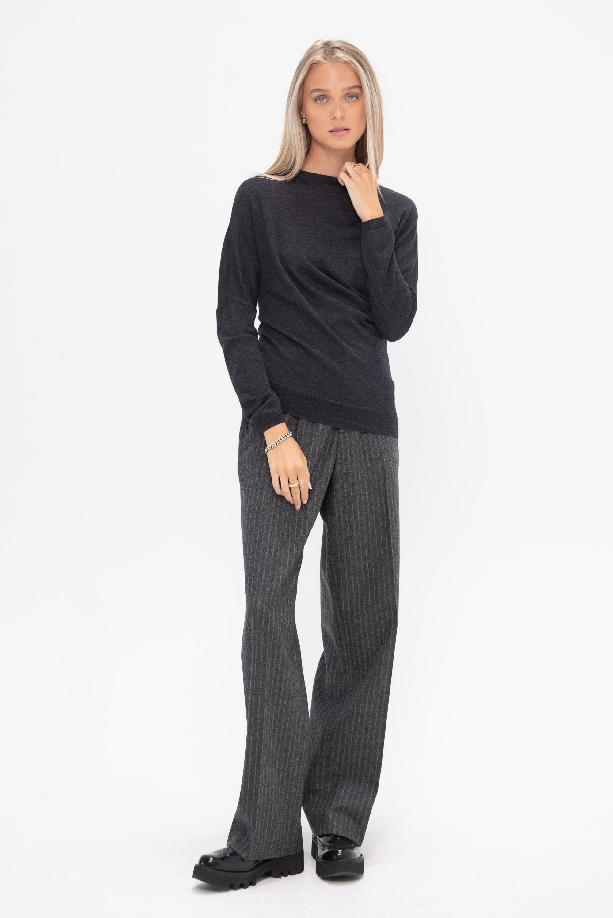 ODEEH - Merino Extrafine Pullover, Charcoal