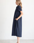 ODEEH - Collared Dress, Navy