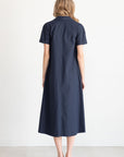 ODEEH - Collared Dress, Navy