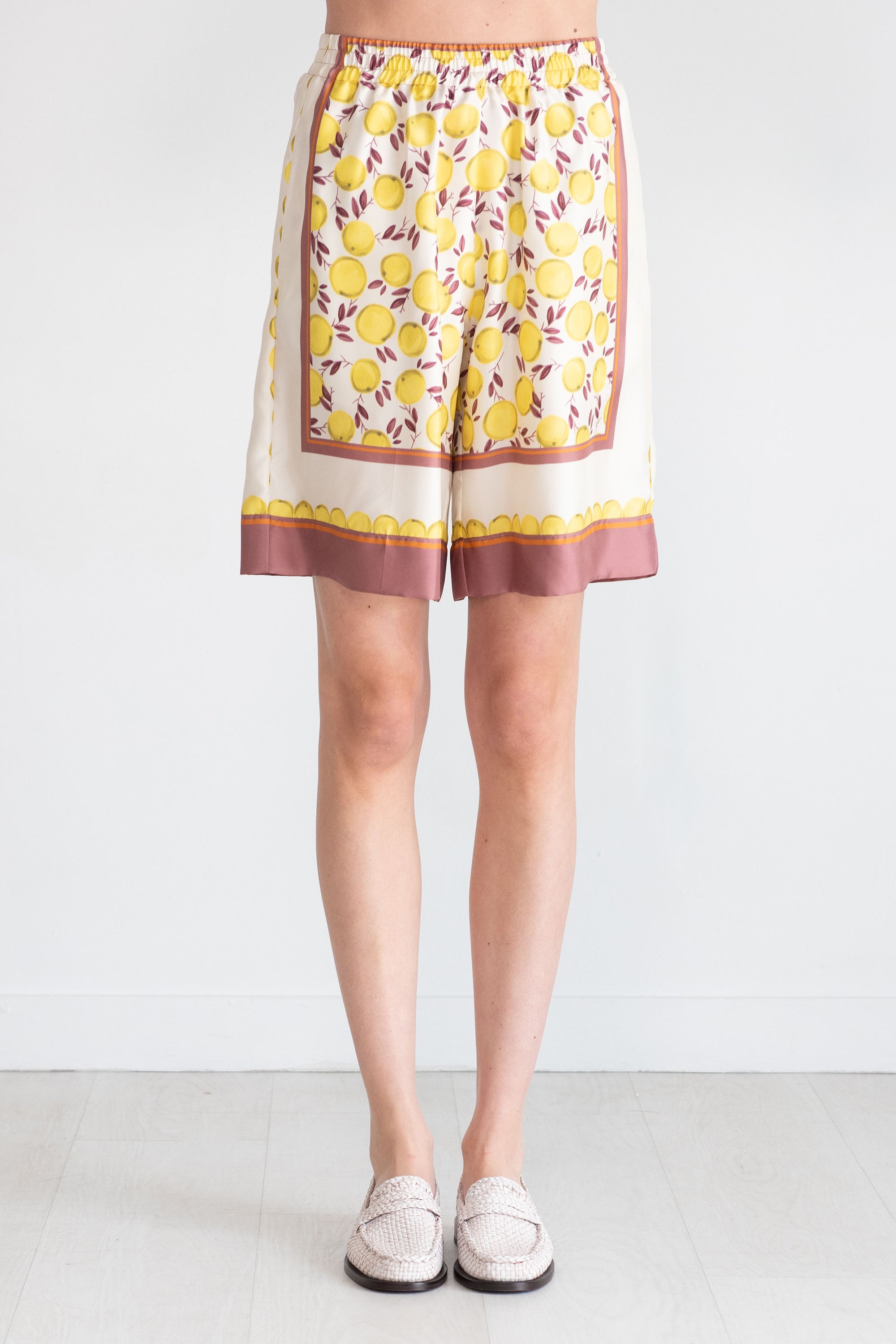 ODEEH - Mediterranean Foulard Shorts, Citrine