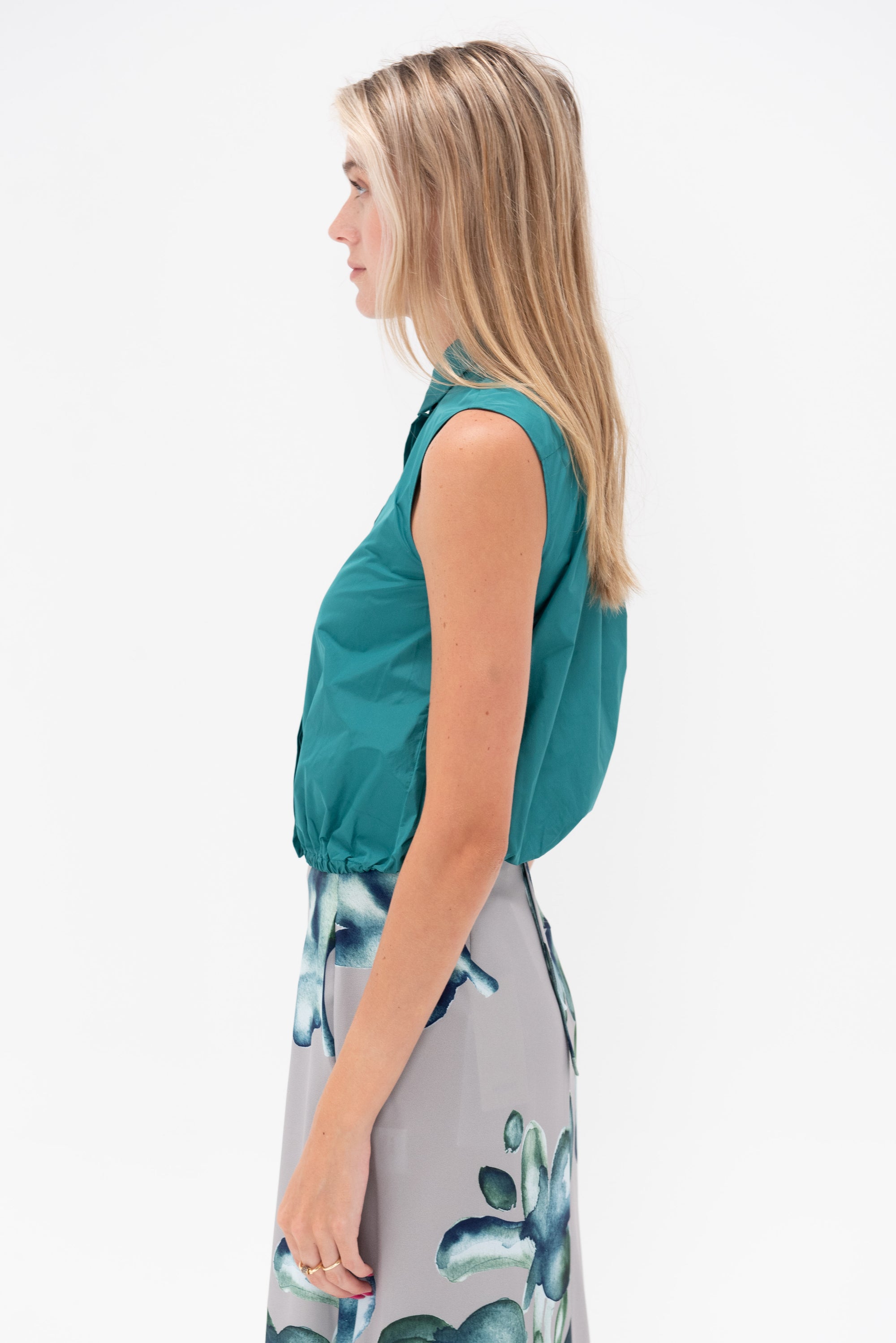 ODEEH - Sleeveless Shirt, Teal