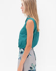 ODEEH - Sleeveless Shirt, Teal