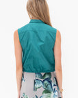 ODEEH - Sleeveless Shirt, Teal