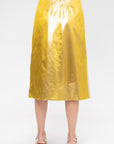 Kick Pleat Exclusive Clem Skirt, Silver & Gold