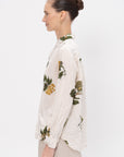 Blouse Summer Botanical Print, Ivory