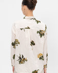 Blouse Summer Botanical Print, Ivory