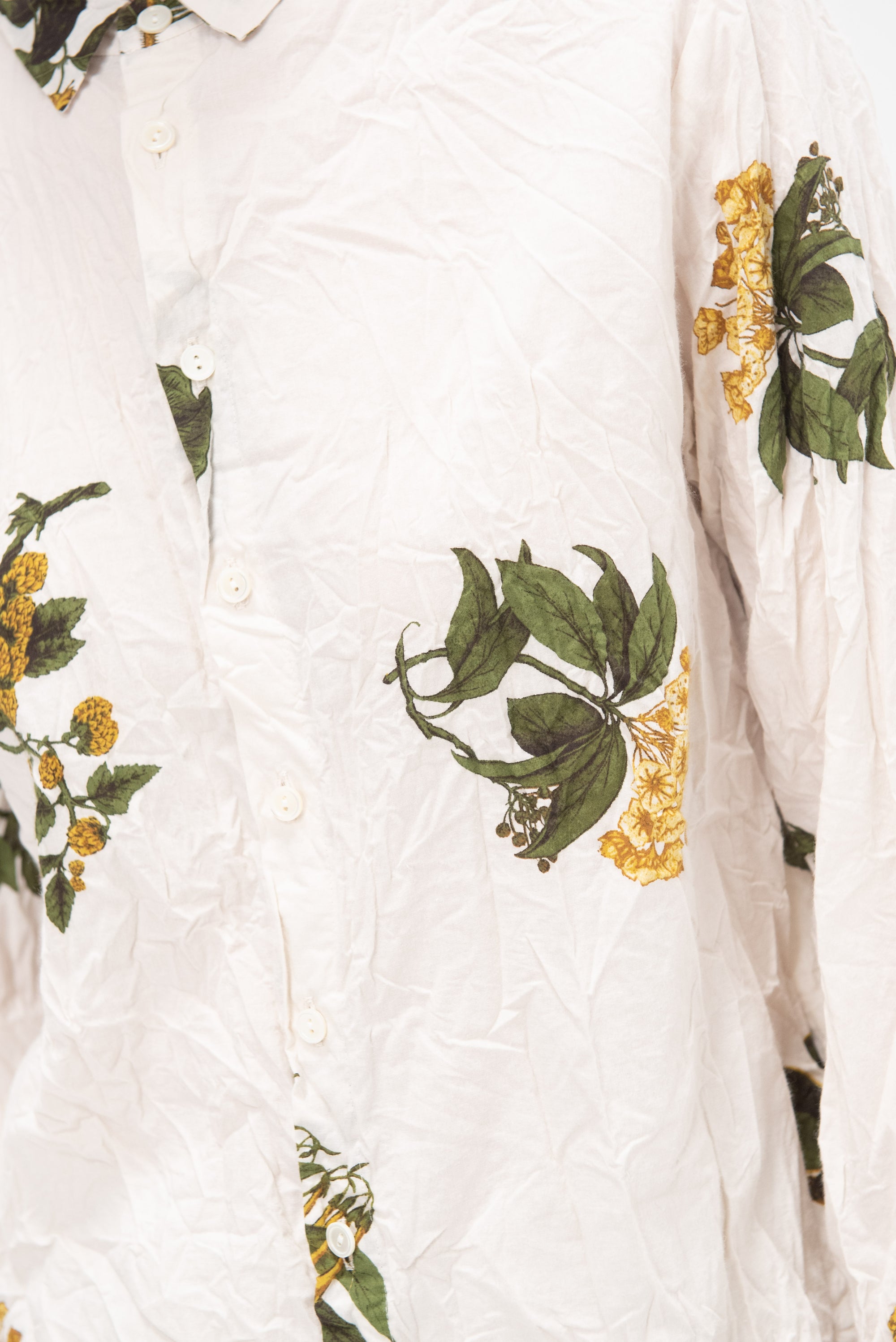 Blouse Summer Botanical Print, Ivory