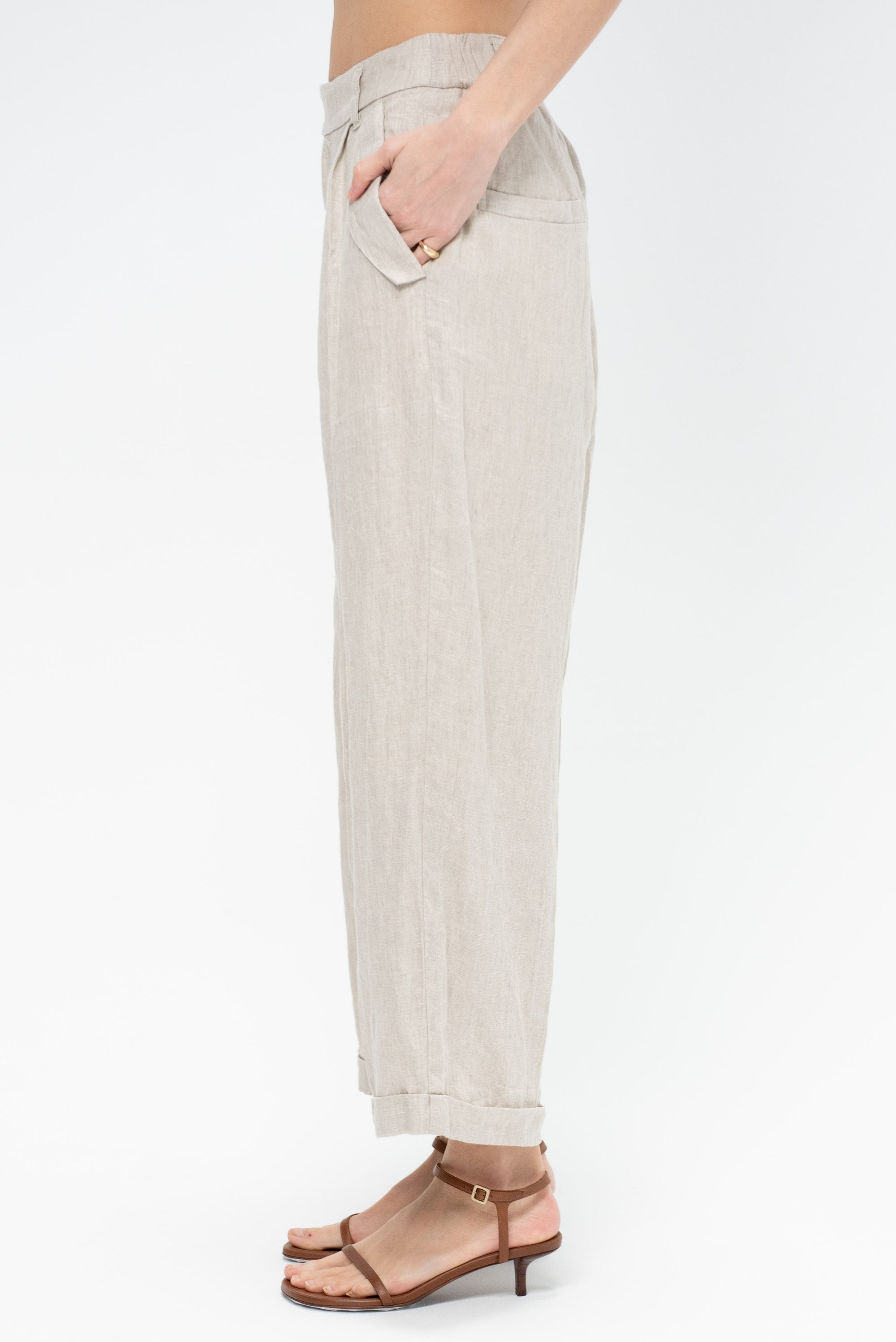 Canvas Yarn Dyed Pants, Natural