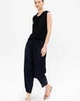 Tencel Dobby Sarrouel Pants, Charcoal