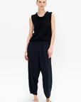 Tencel Dobby Sarrouel Pants, Charcoal