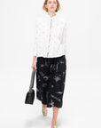 Plant Growth Print Skirt, Black