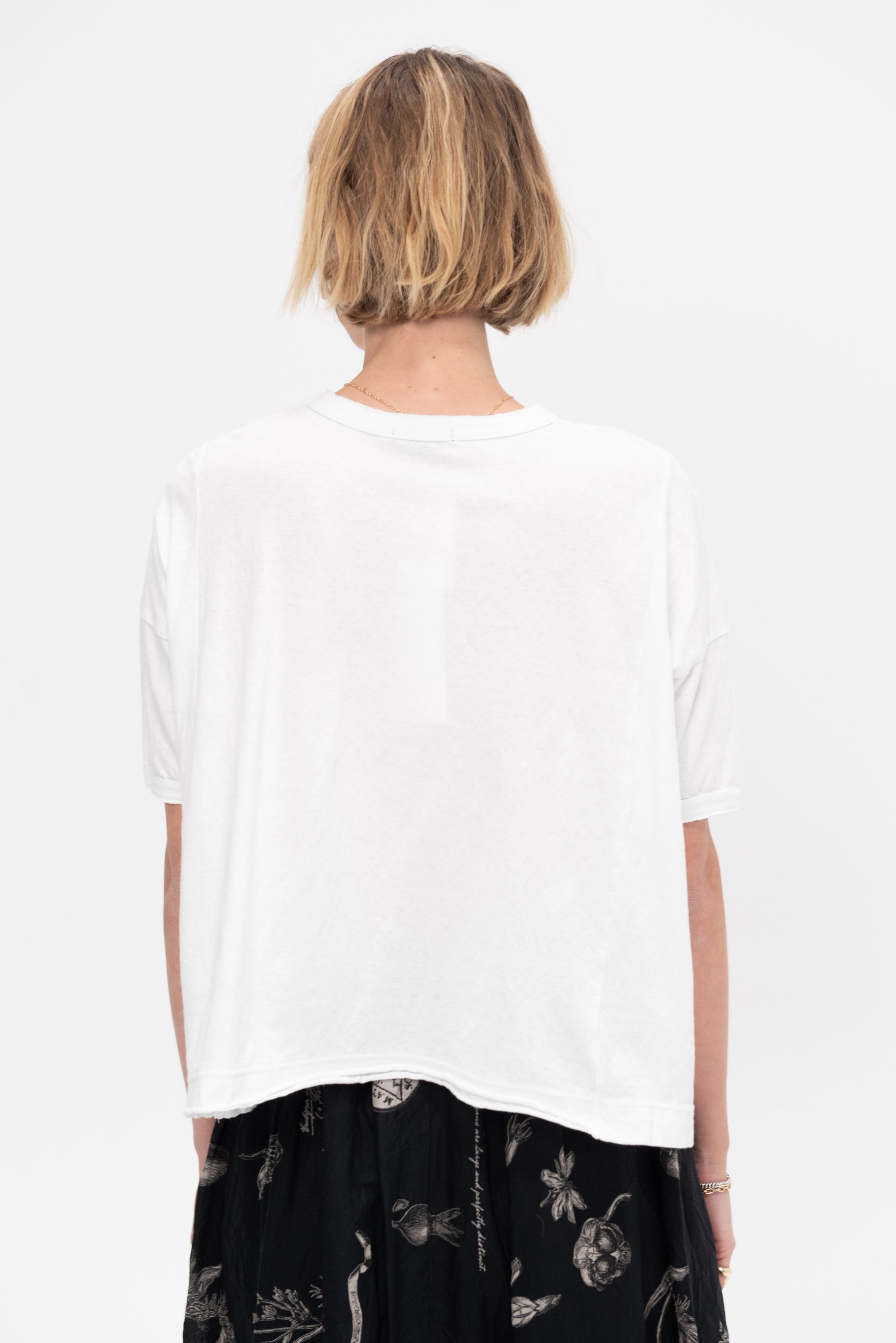 Recycled Cotton Relaxed Short Sleeve T-Shirt, White