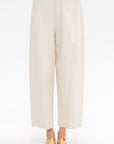 PAS DE CALAIS - Recycled Denim Coniferous Tree Jacquard Wide Pants, Ivory