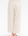 PAS DE CALAIS - Recycled Denim Coniferous Tree Jacquard Wide Pants, Ivory