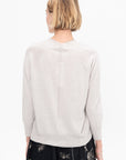 Cotton Linen V-neck Pullover, TopGrey