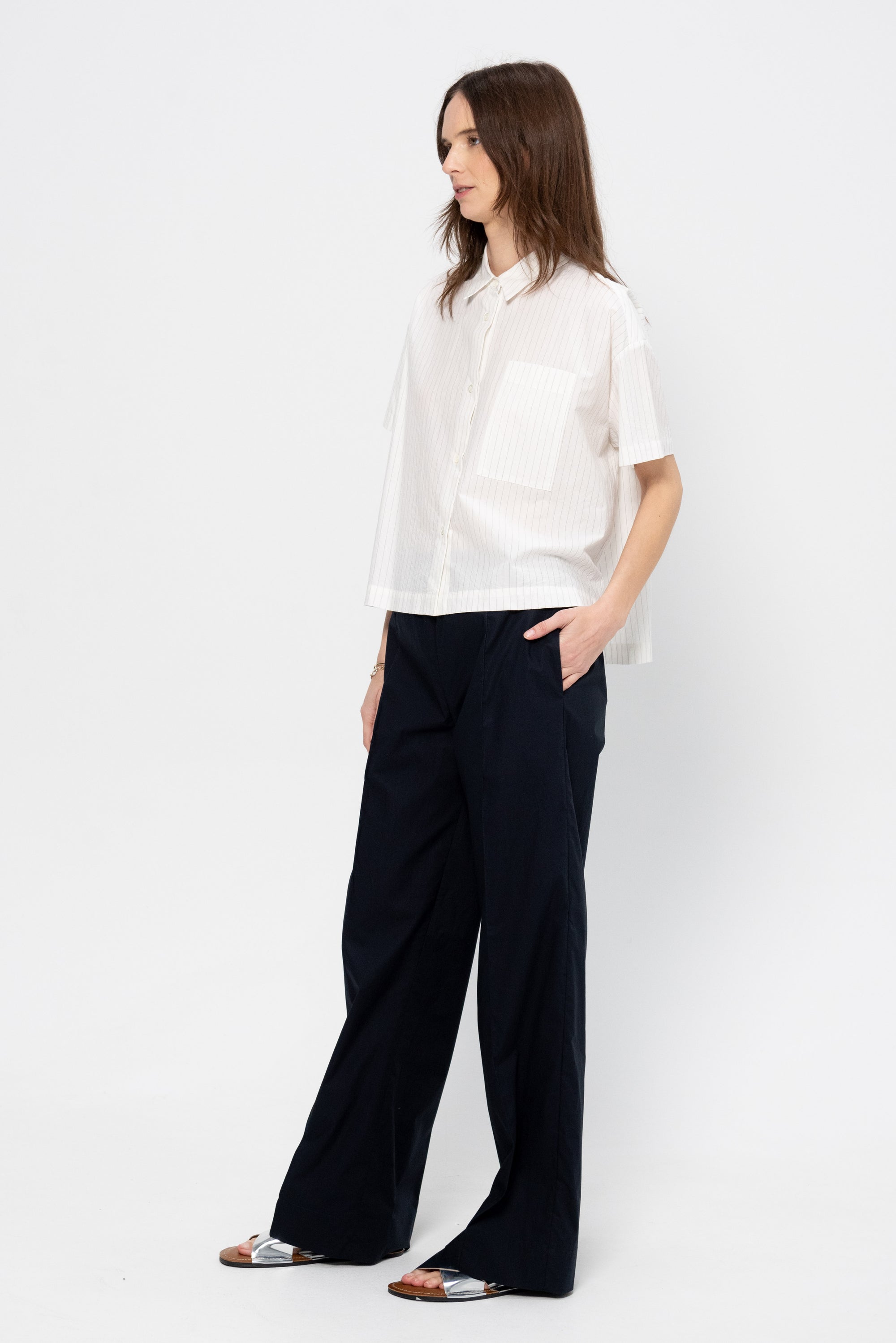 Trousers, Blue-Black