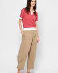 Elasticated Technical Panama Pants, Sand